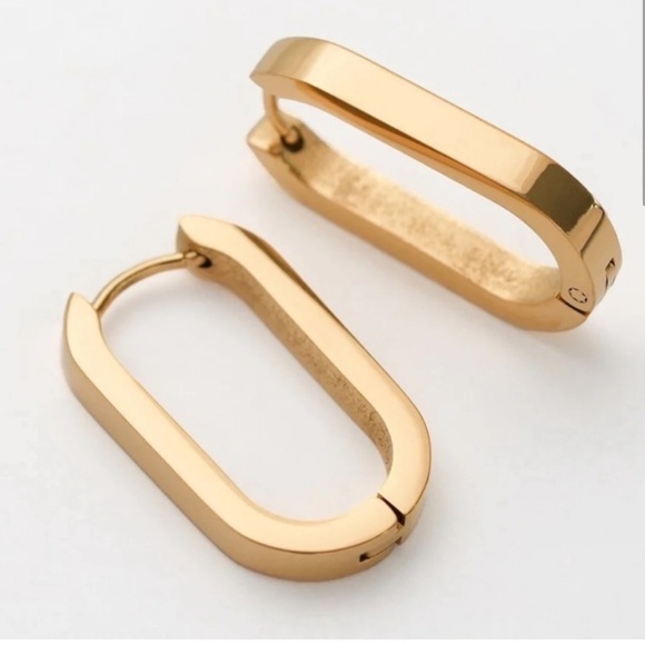 Anthropologie Jewelry - New! Anthropologie Brynn Gold Huggie Earrings (1039) NWOT
